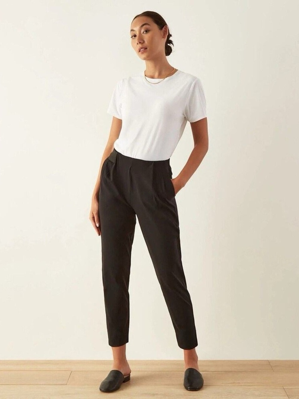 Aday Dial It Down Turn It Up Black Tailored Pull On Pants Stretchy Size XL